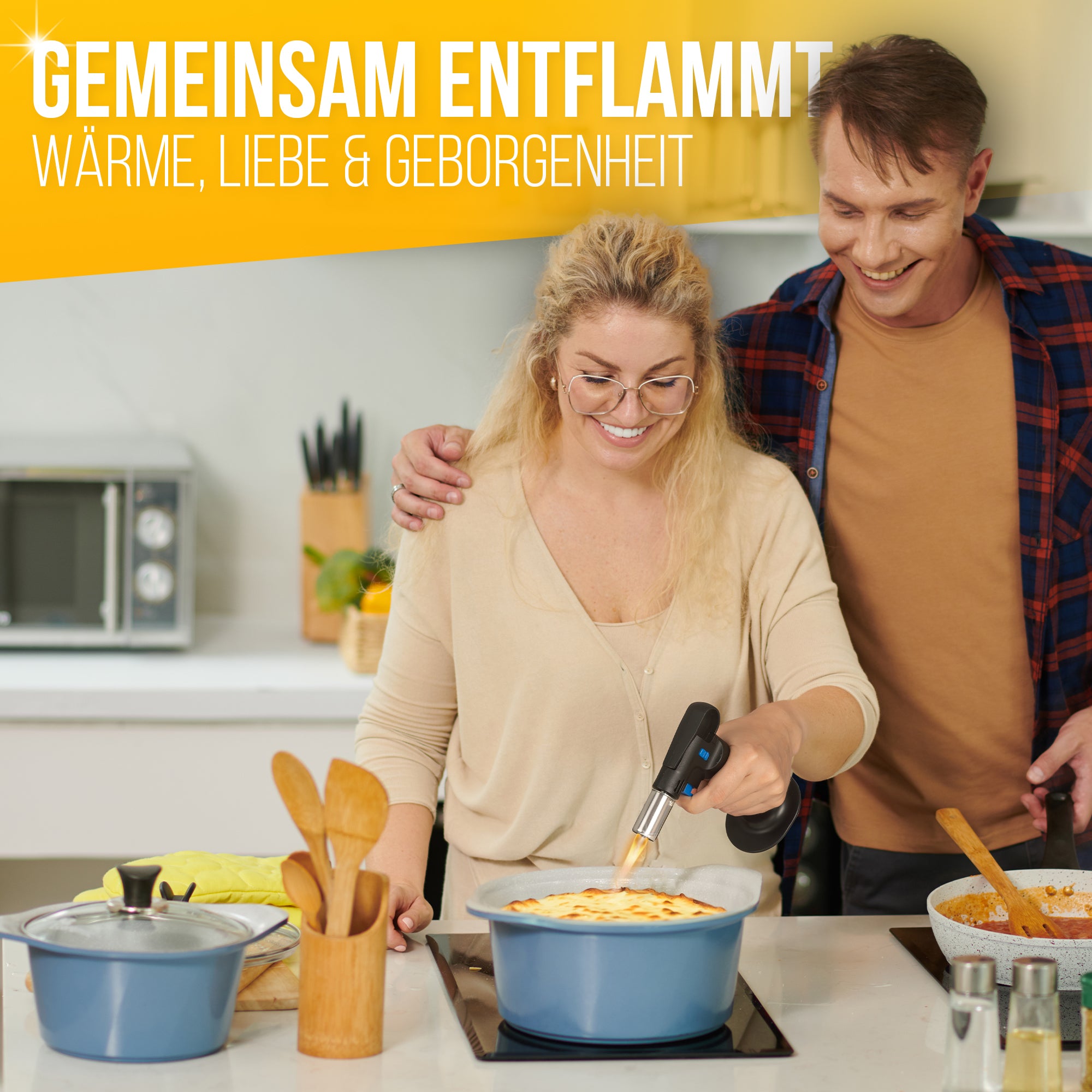 Hoogwaardige flambébrander inclusief aanmaakgas – Krachtig, veilig en handig voor nauwkeurig flamberen en karameliseren.