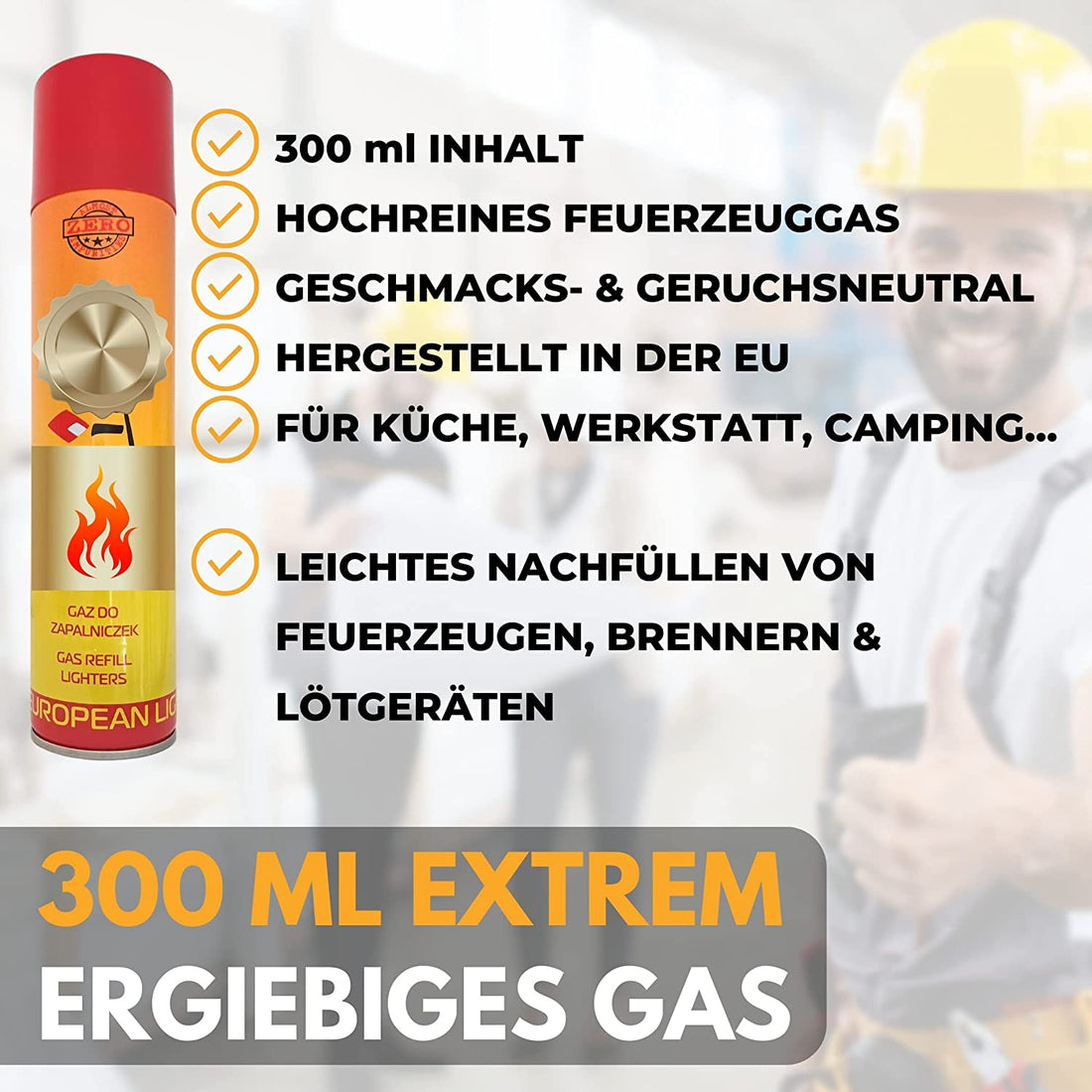 Premium aanstekergas 300 ml