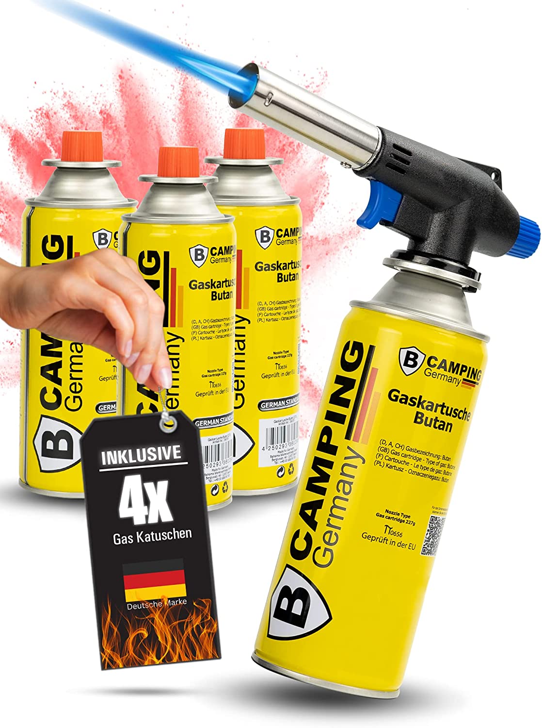 Gasbranderset inclusief butaangaspatronen (keukenbrander)