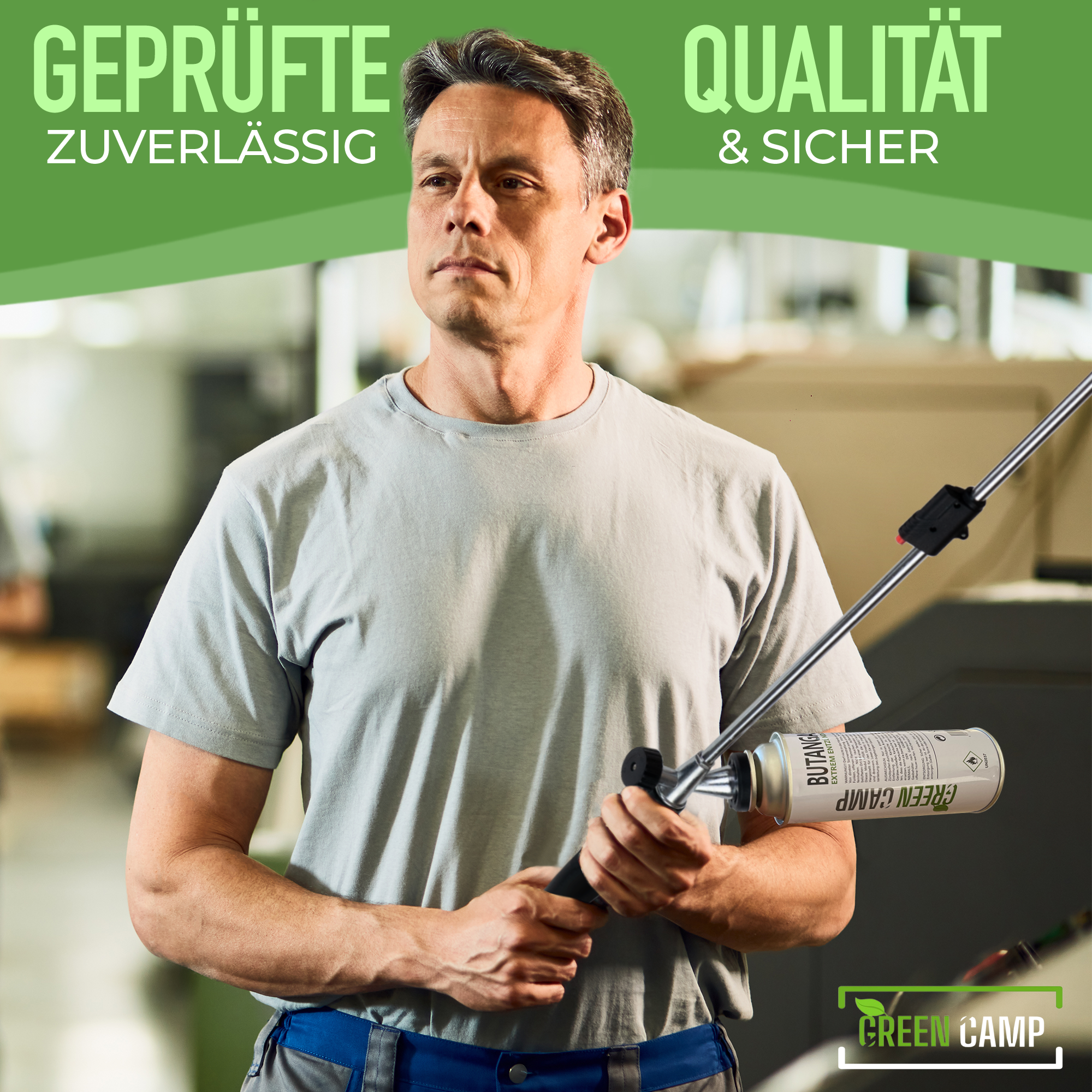 GreenCamp® Onkruidbrander incl. gaspatronen – Effectieve en chemicaliënvrije onkruidbestrijding