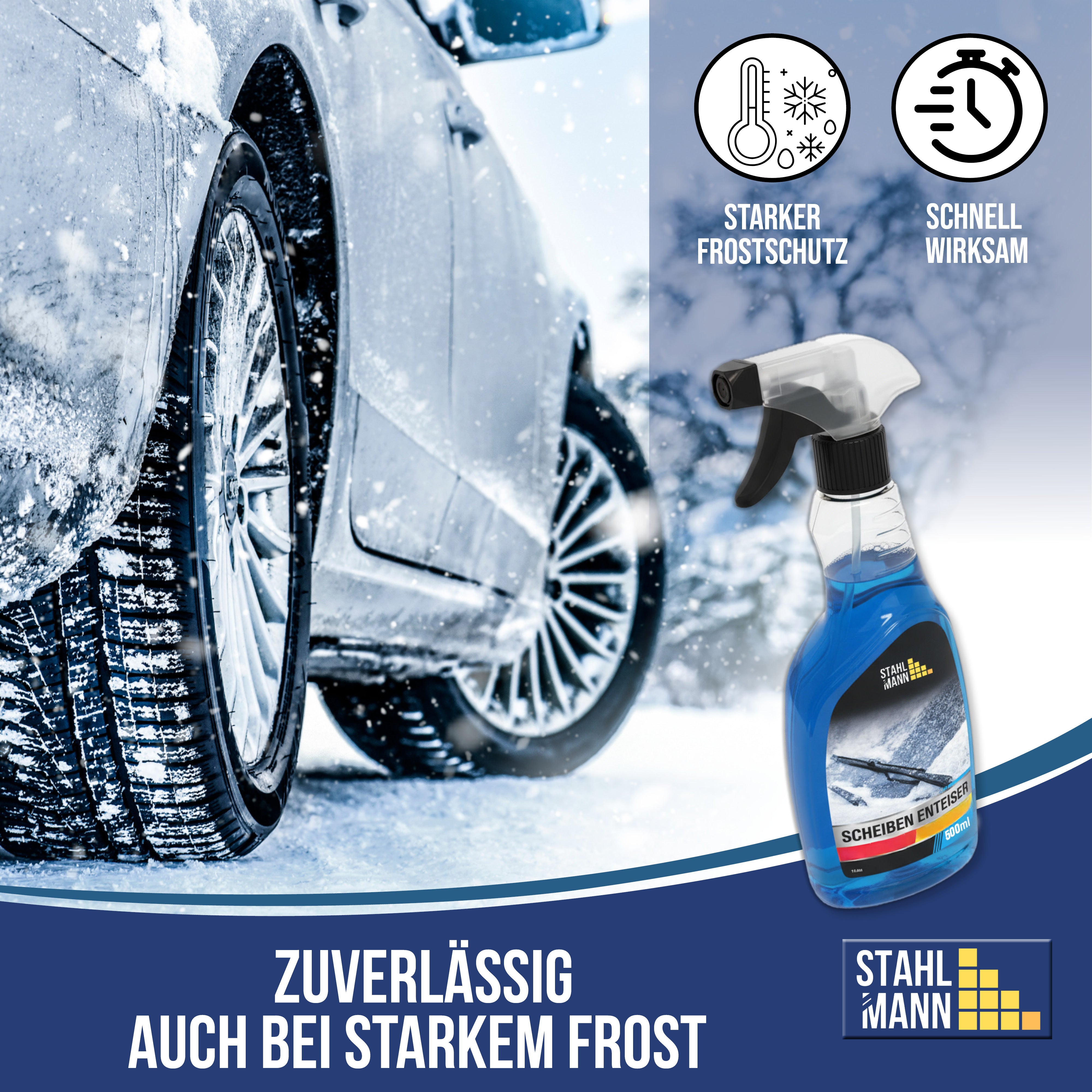 Scheiben-Enteiser 6er-Set (6×750ml) – Auto Enteiserspray – schnell effektiv – Winter Frost Eis – Made in Germany