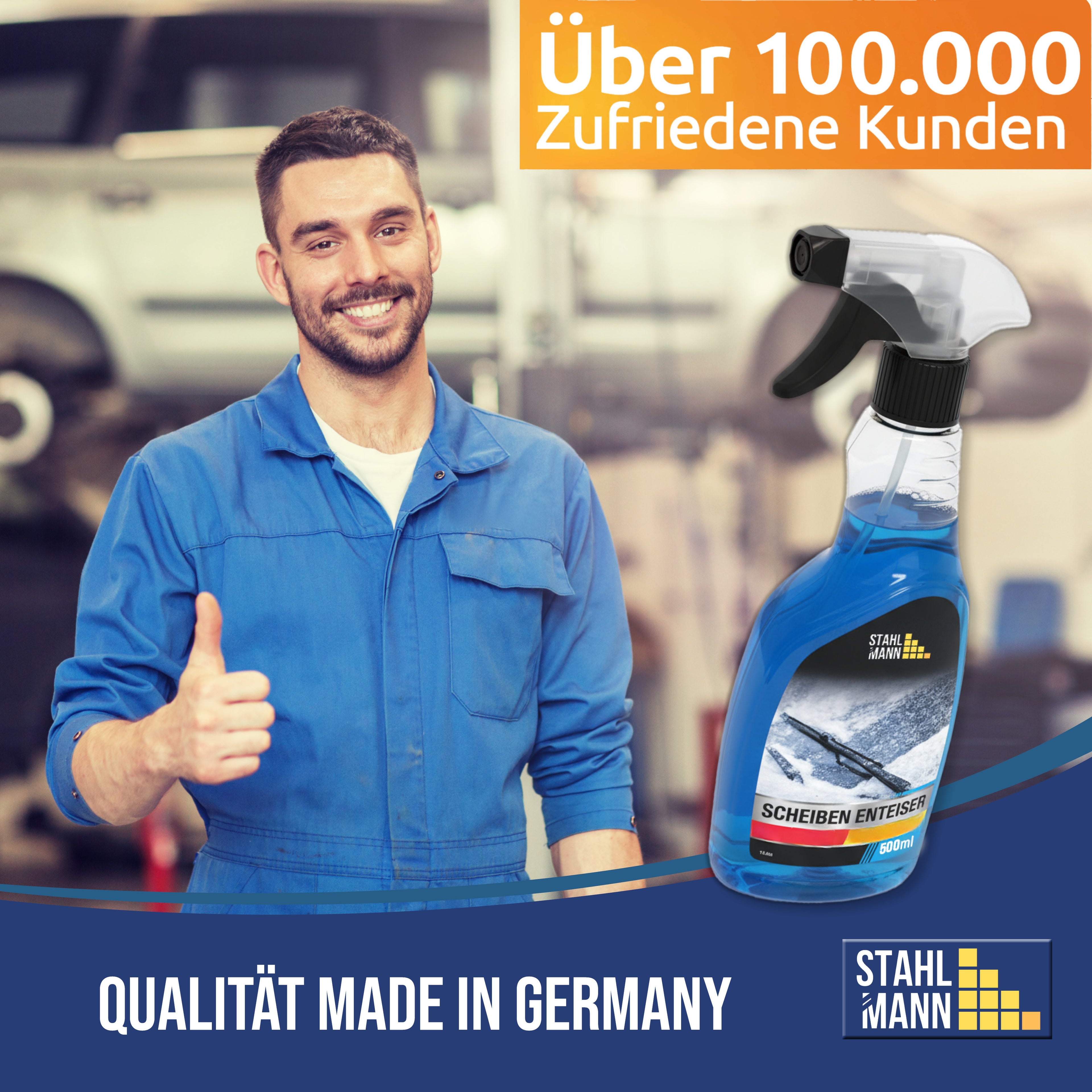 STAHLMANN® Scheiben-Enteiser 6er-Set (6 × 500 ml) I Auto Enteiserspray