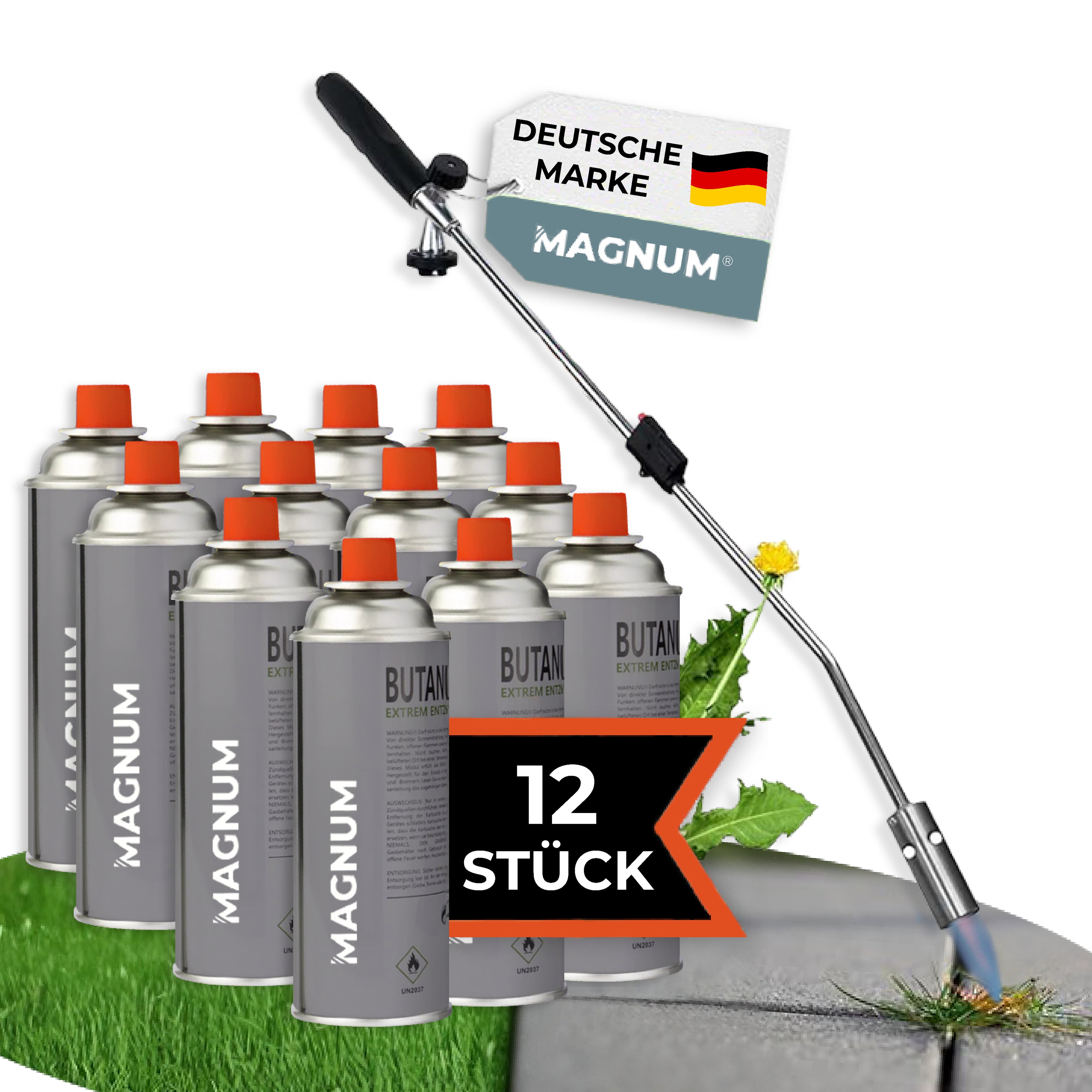 MAGNUM® onkruidbrander incl. gaspatronen – krachtige en chemicaliënvrije onkruidbestrijding