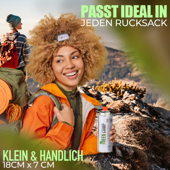 12 Greencamp® butaangaspatronen – 227 g – milieuvriendelijk, veilig en betrouwbaar