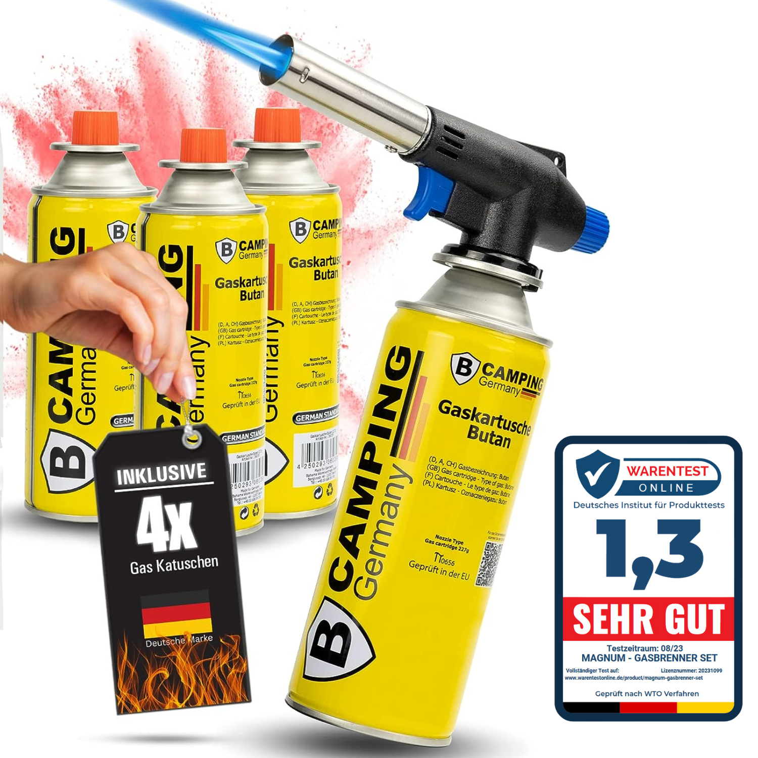 Gasbranderset inclusief butaangaspatronen (keukenbrander)