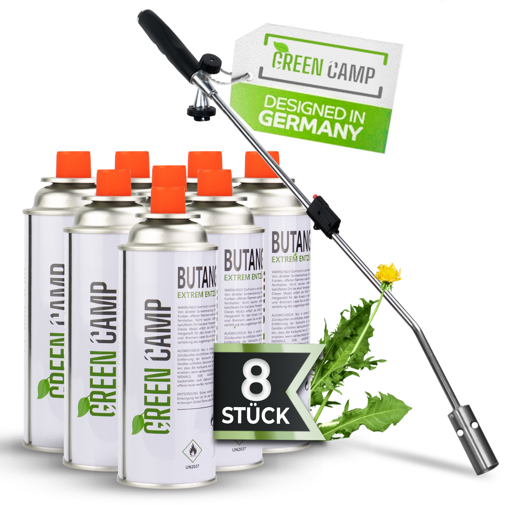 GreenCamp® Onkruidbrander incl. gaspatronen – Effectieve en chemicaliënvrije onkruidbestrijding 