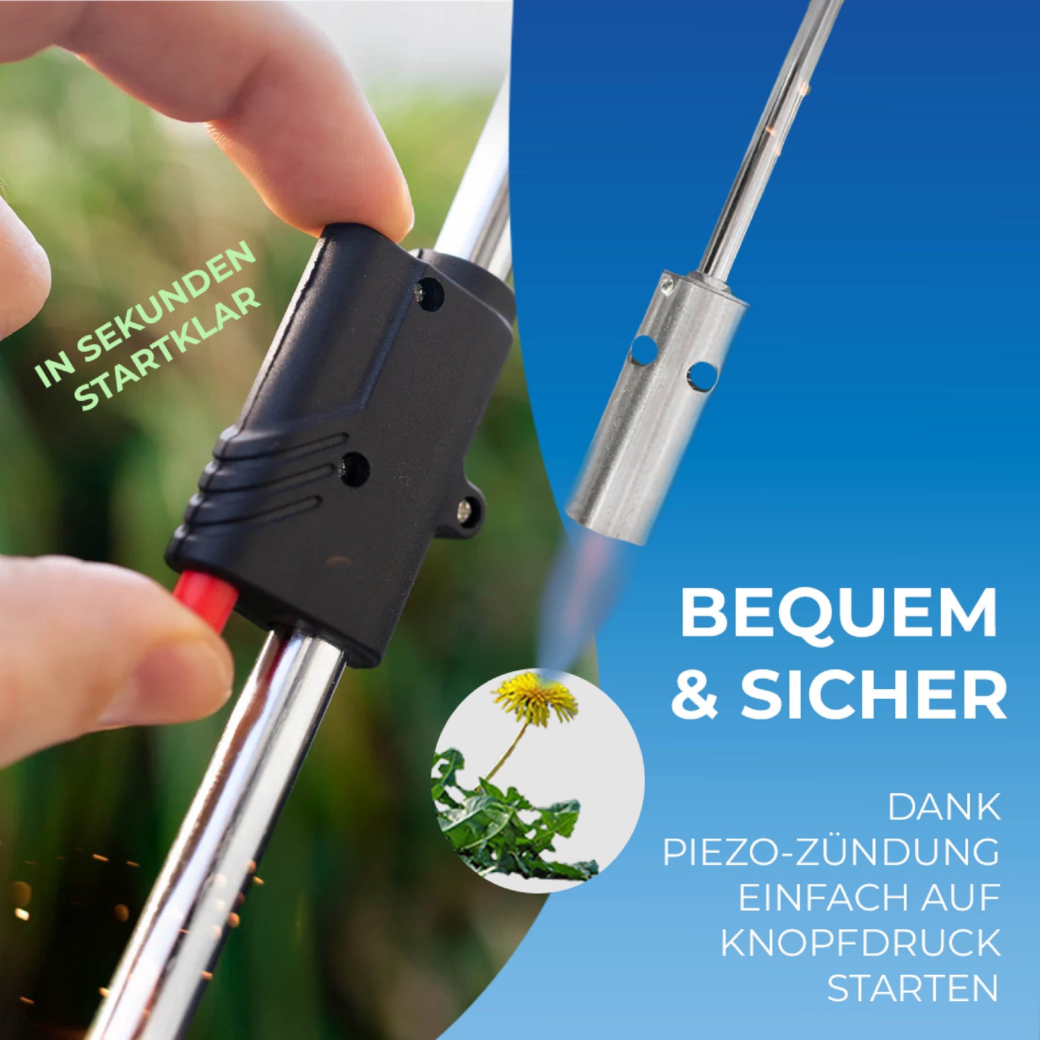 STAHLMANN® onkruidbrander met gaspatronen – voor effectieve onkruidbestrijding