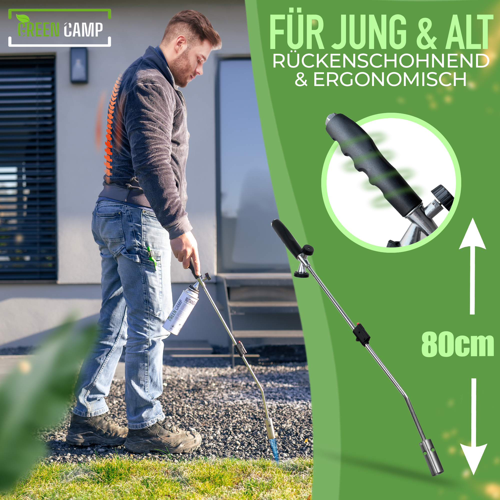 Onkruidbrander inclusief 8 gaspatronen – Effectieve en chemicaliënvrije onkruidbestrijding