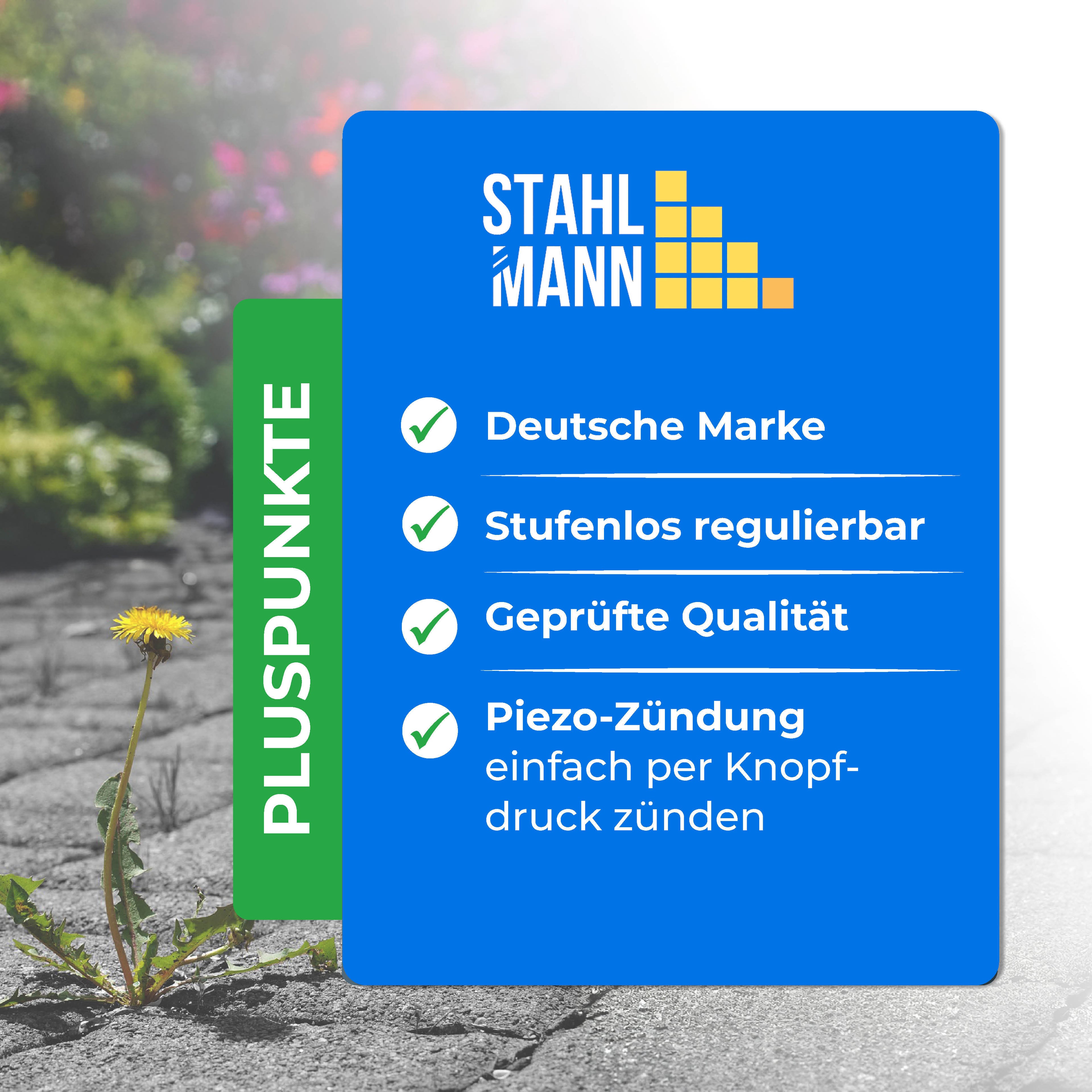 STAHLMANN® onkruidbrander met gaspatronen – voor effectieve onkruidbestrijding