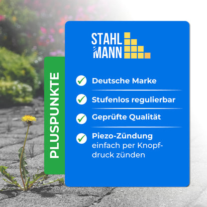 STAHLMANN® onkruidbrander met gaspatronen – voor effectieve onkruidbestrijding