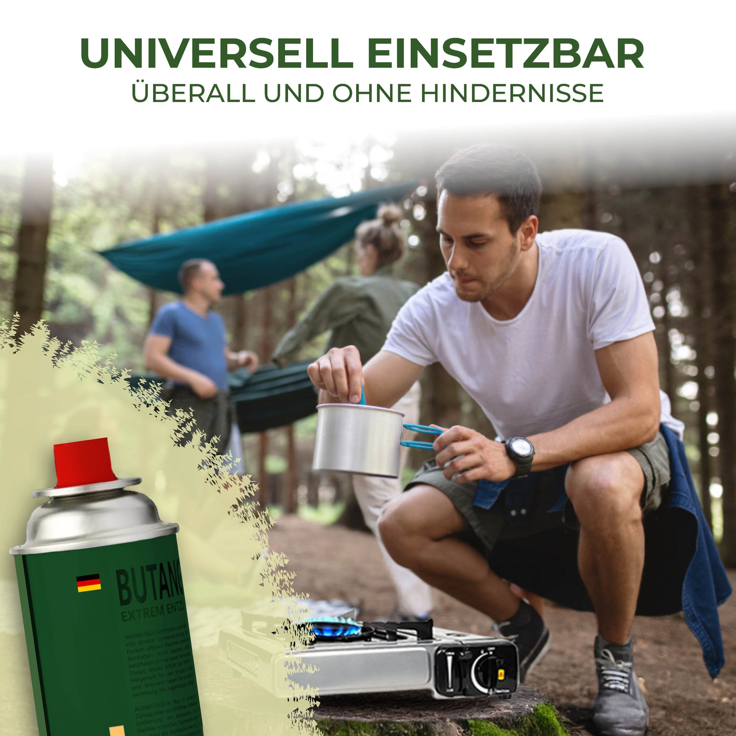 STAHLMANN® butaangaspatronen 227 g – Gevuld in de EU – voor kamperen, keuken en buitengebruik – 100% lekvrij en krachtig – met veiligheidsventiel