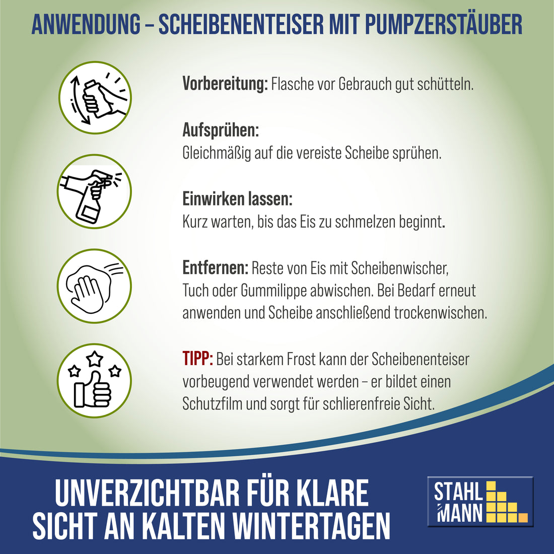 STAHLMANN® Voorruitontdooier 6-pack (6 x 500 ml) | Autoontdooierspray