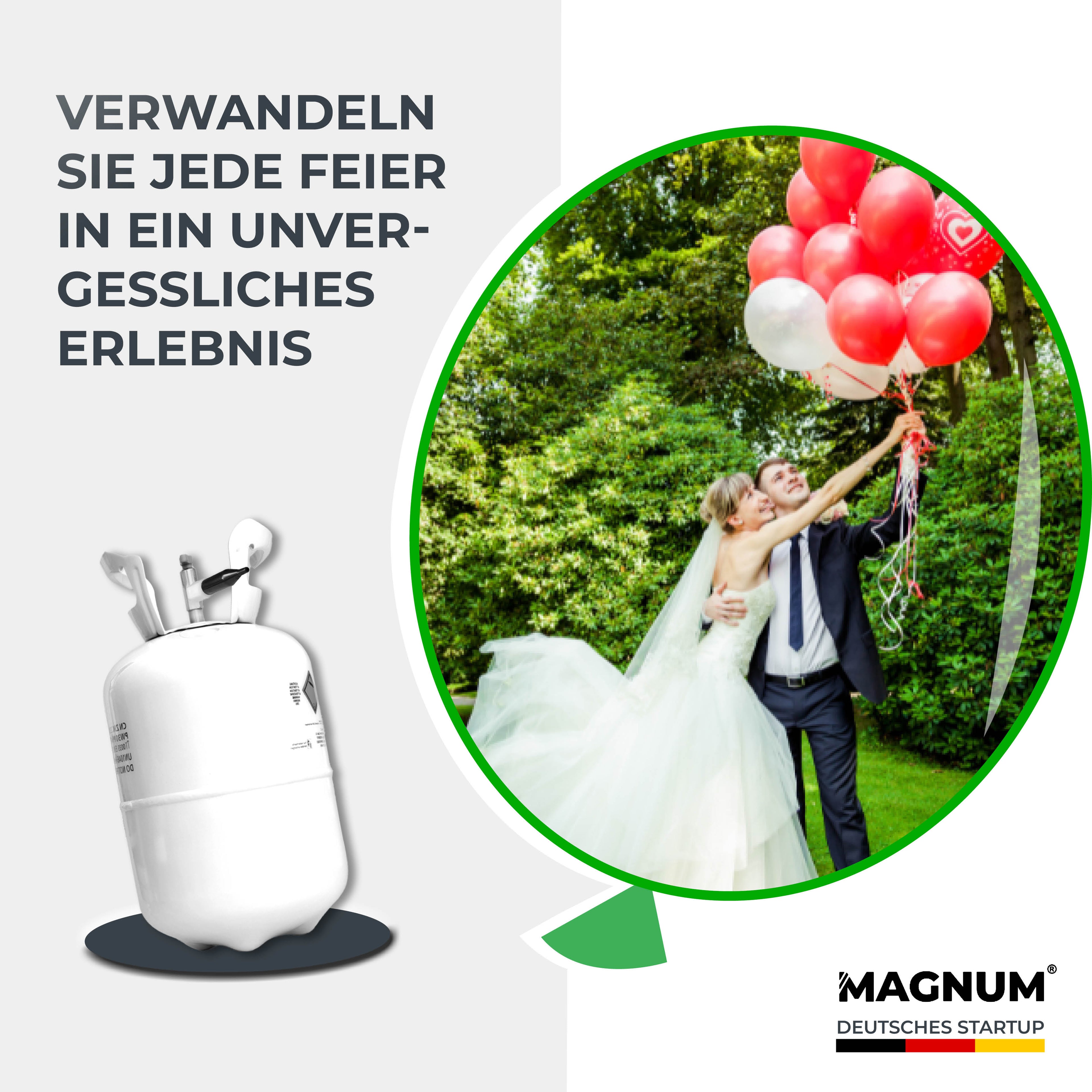 Magnum Heliumgas – Voor maximaal 30 ballonnen – Heliumballongas voor maximaal 30 ballonnen 