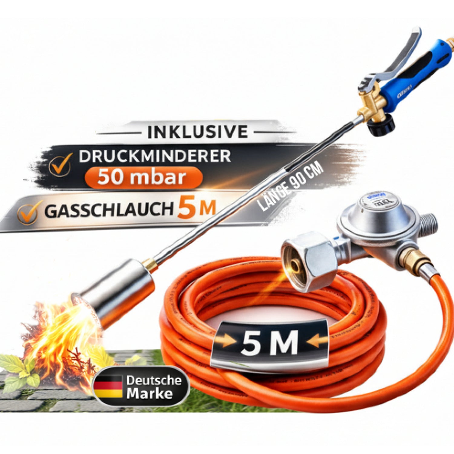 MAGNUM® onkruidbrander incl. gaspatronen – krachtige en chemicaliënvrije onkruidbestrijding