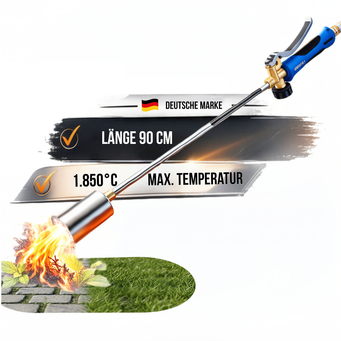 MAGNUM® onkruidbrander incl. gaspatronen – krachtige en chemicaliënvrije onkruidbestrijding