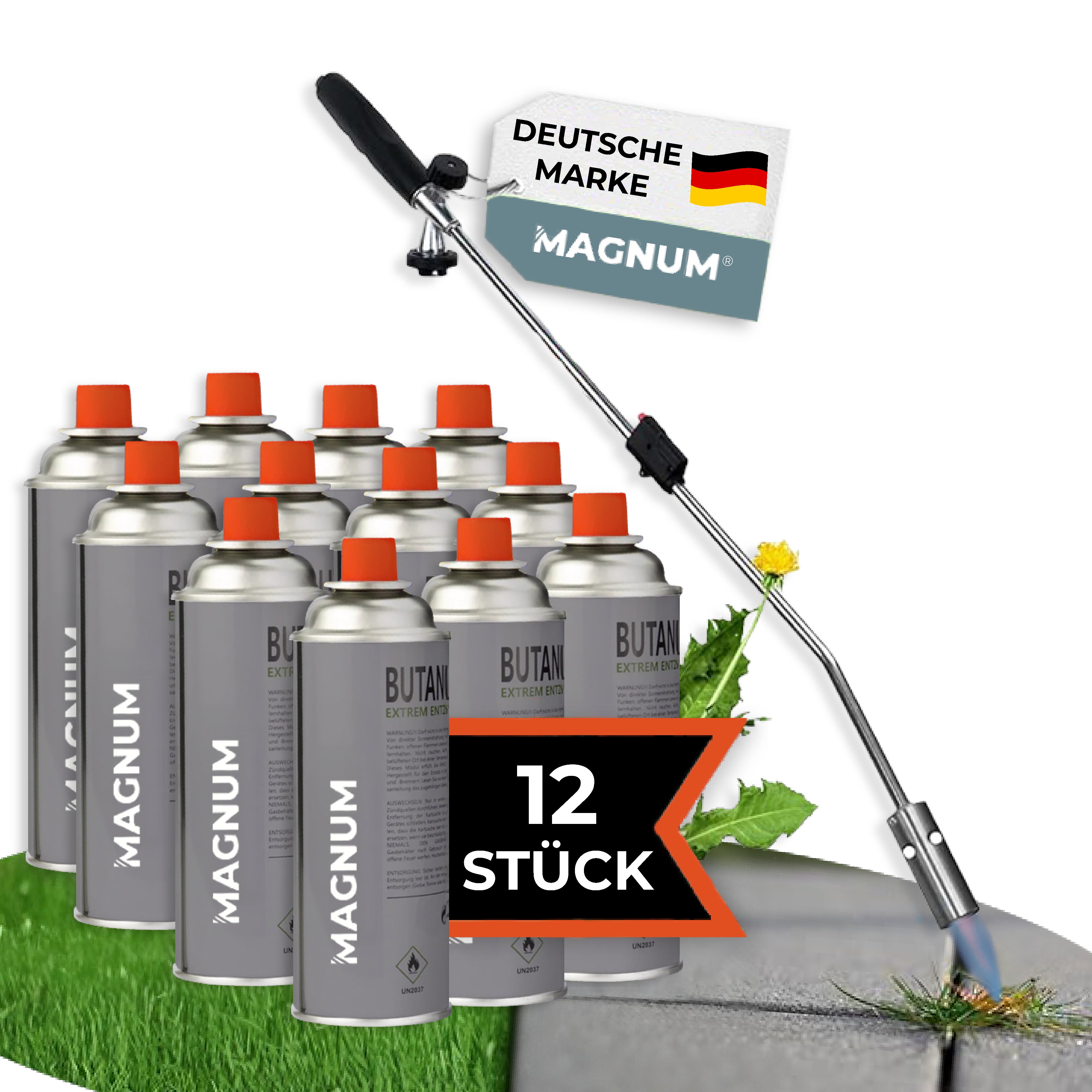 MAGNUM® onkruidbrander incl. gaspatronen – krachtige en chemicaliënvrije onkruidbestrijding