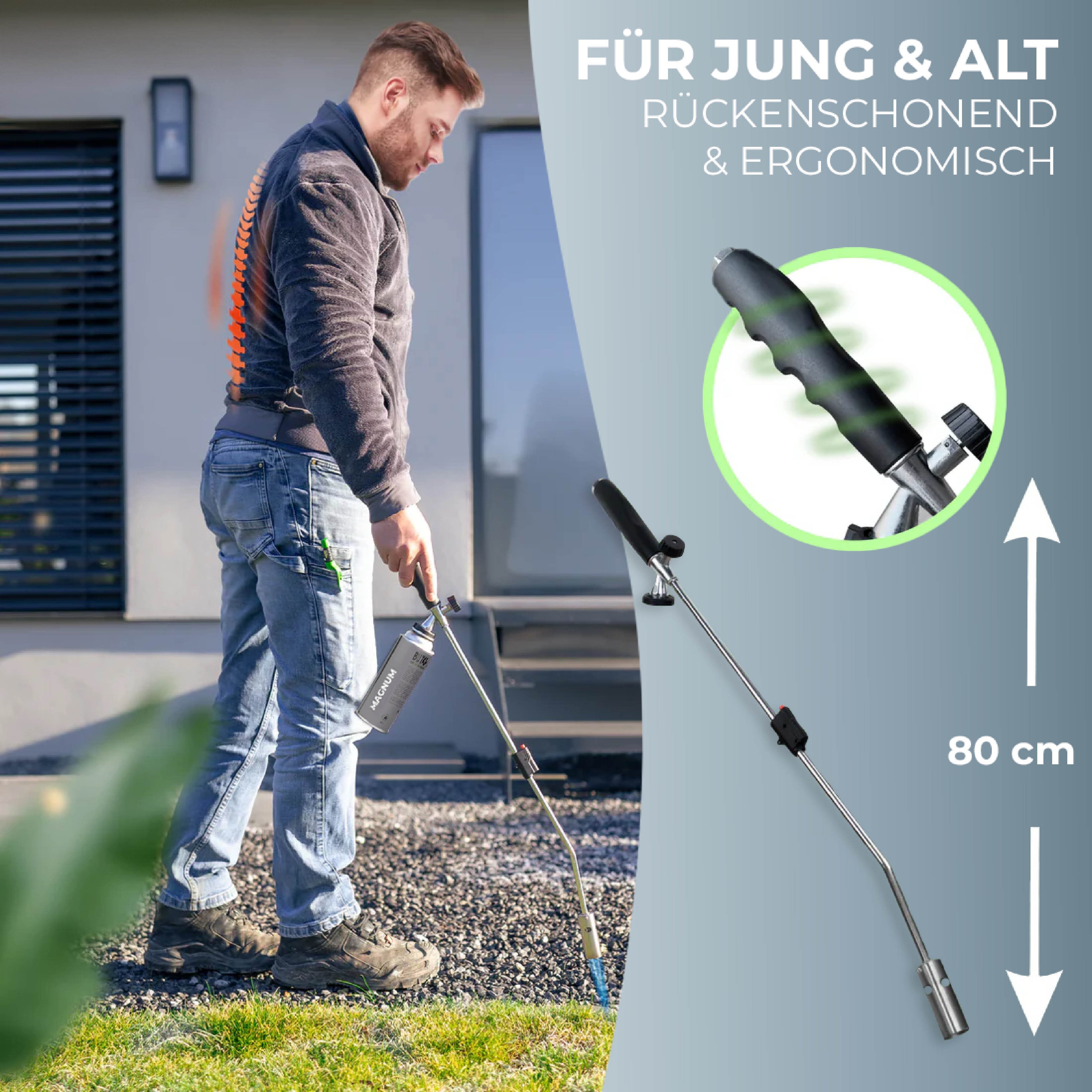 MAGNUM® onkruidbrander incl. gaspatronen – krachtige en chemicaliënvrije onkruidbestrijding