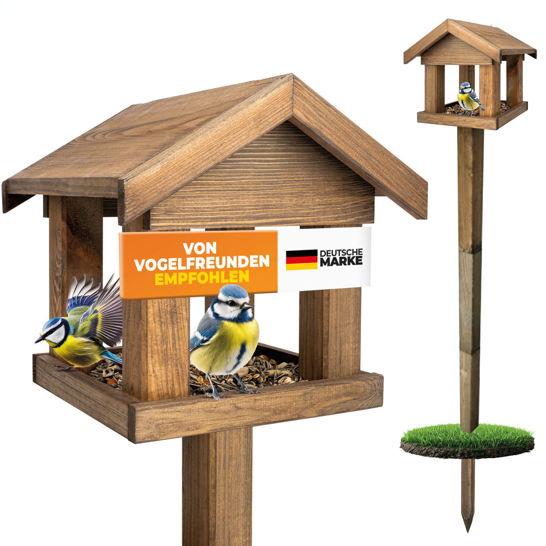 Stahlmann vogelhuisje met handvat - GEMAAKT IN DE EU