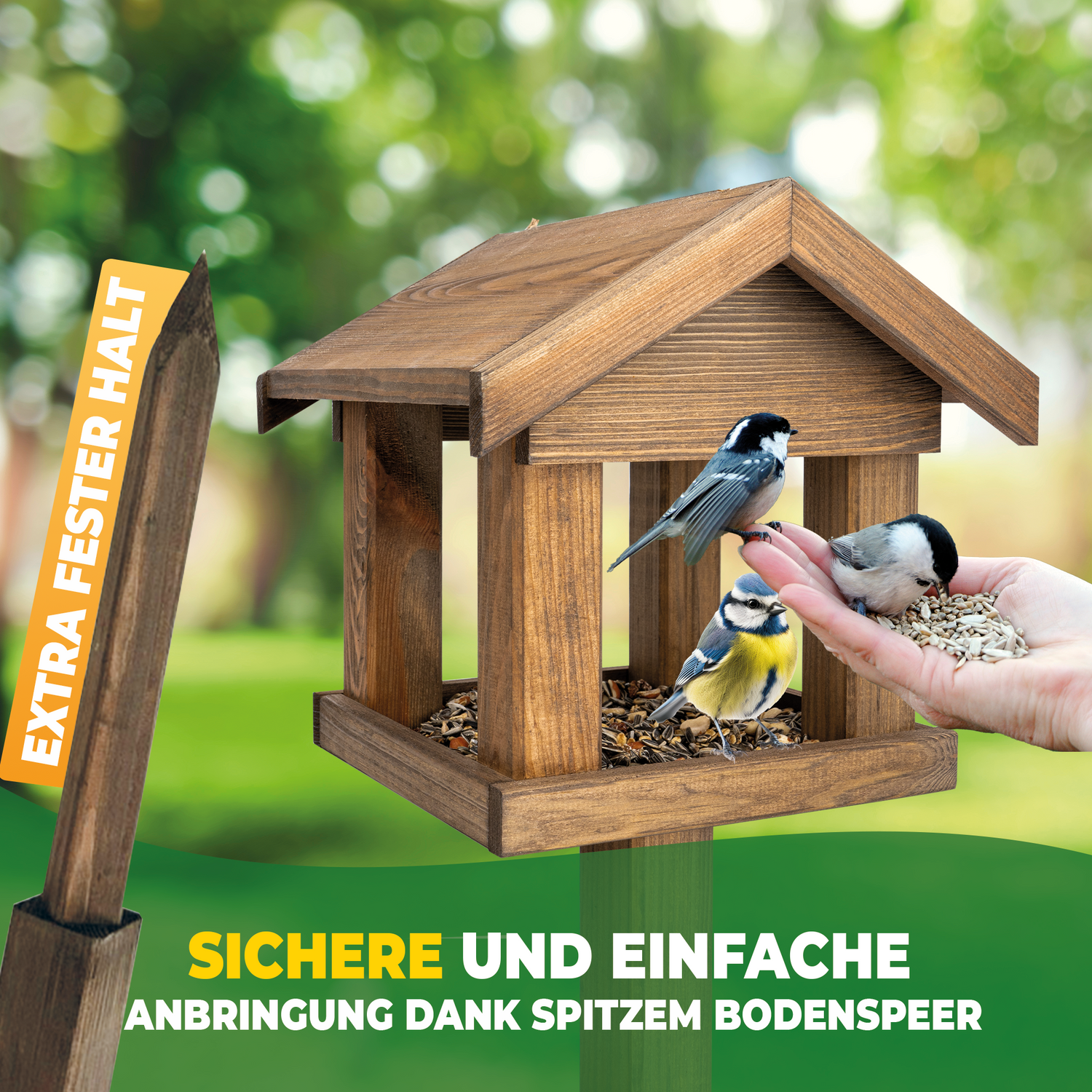 Stahlmann vogelhuisje met handvat - GEMAAKT IN DE EU