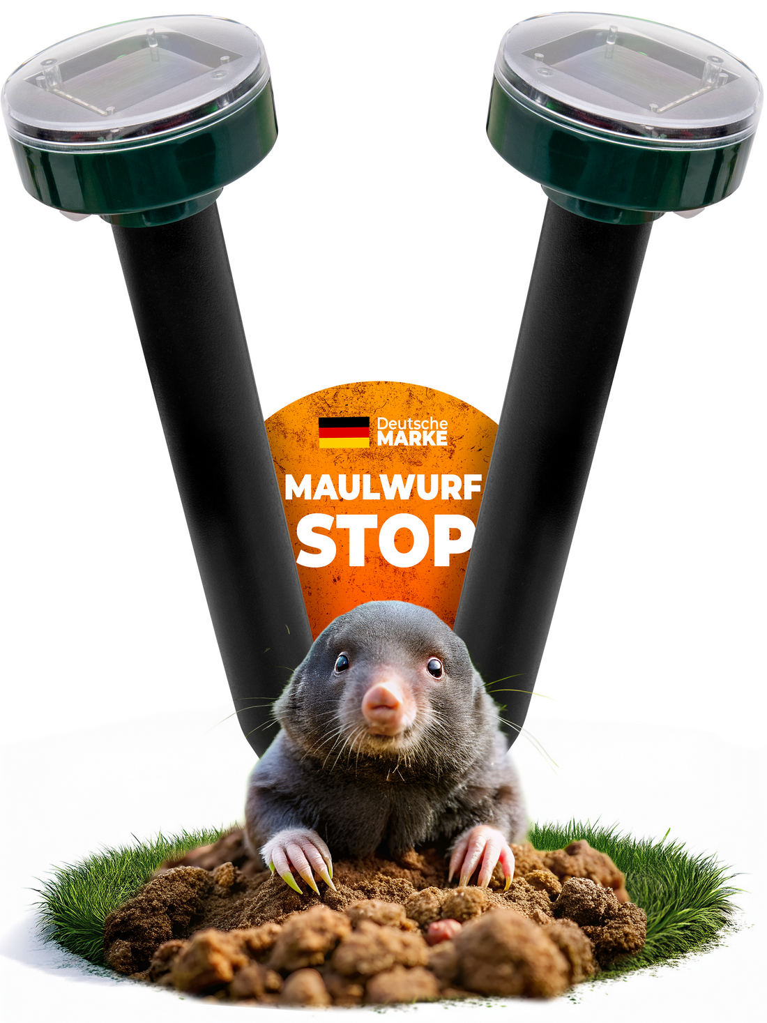 STAHLMANN® Solar Mole Repellent – Ultrasone dierenverjager met XXL effectieve straal