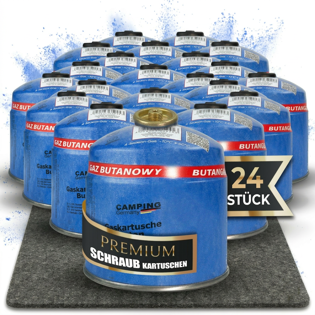 Schraubventil-Gaskartusche 500 g – EN 417, für Grill, Camping & Handwerk