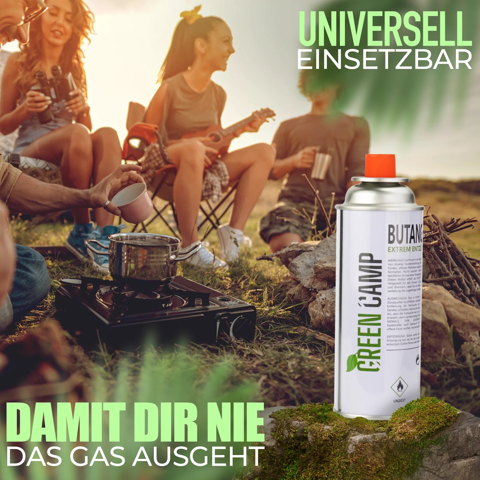 4 x Greencamp® Butangaskartuschen – 227 g – umweltbewusst, sicher & zuverlässig