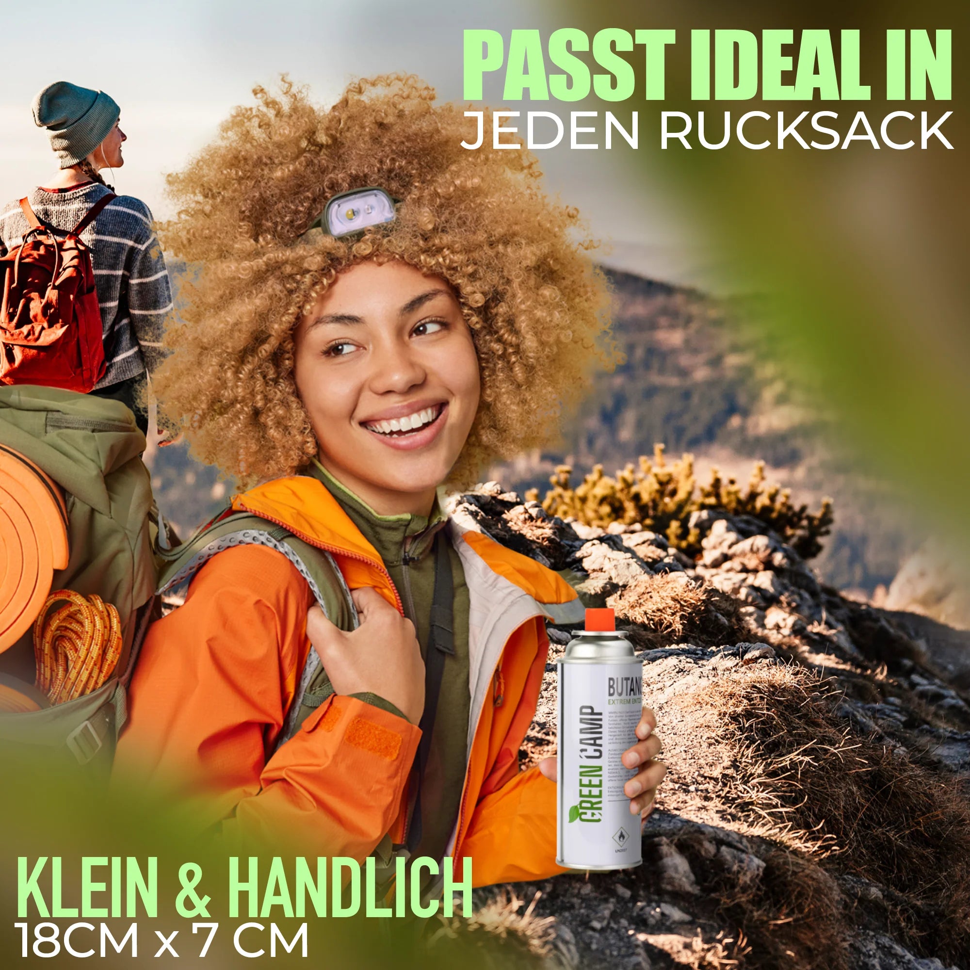 8 x Greencamp® butaangaspatronen – 227 g – milieuvriendelijk, veilig en betrouwbaar