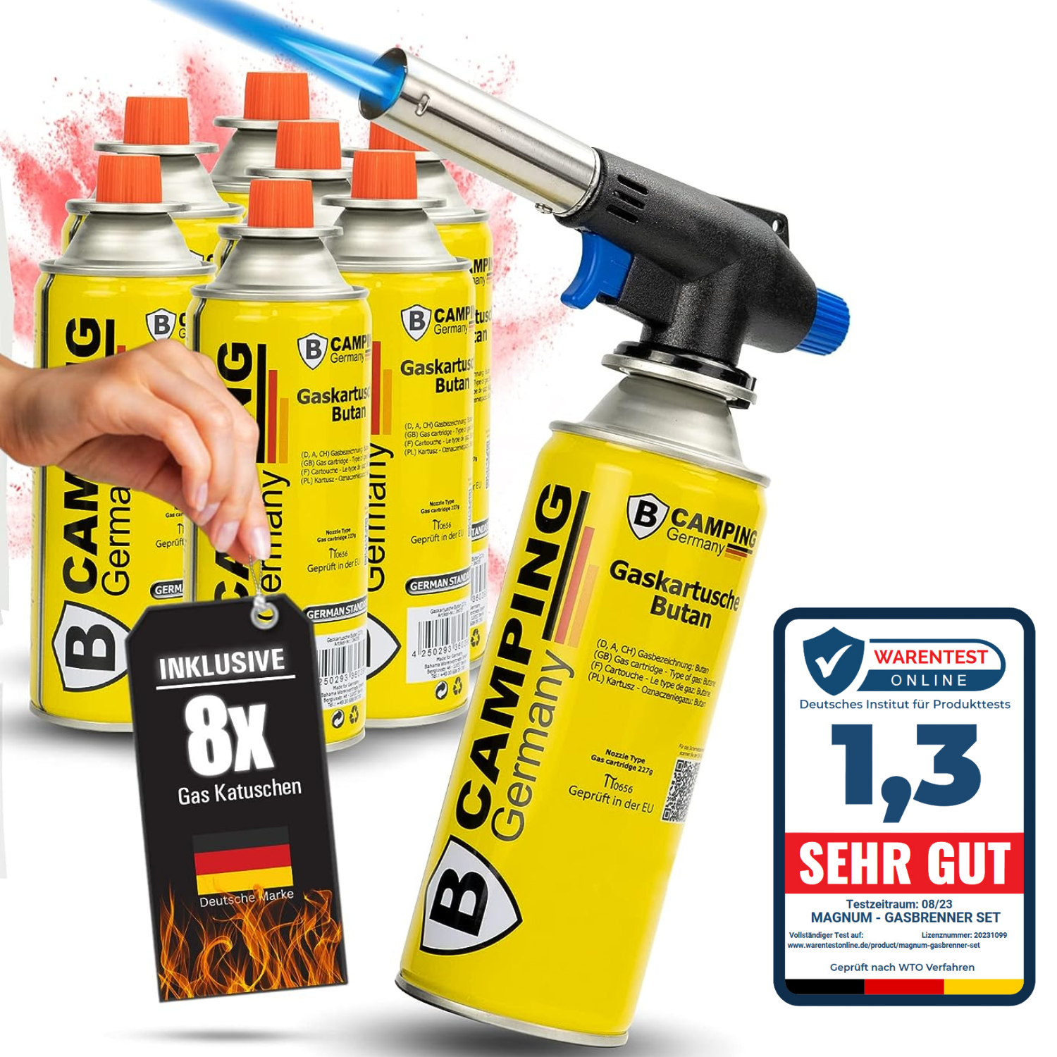 Gasbranderset inclusief butaangaspatronen (keukenbrander) 