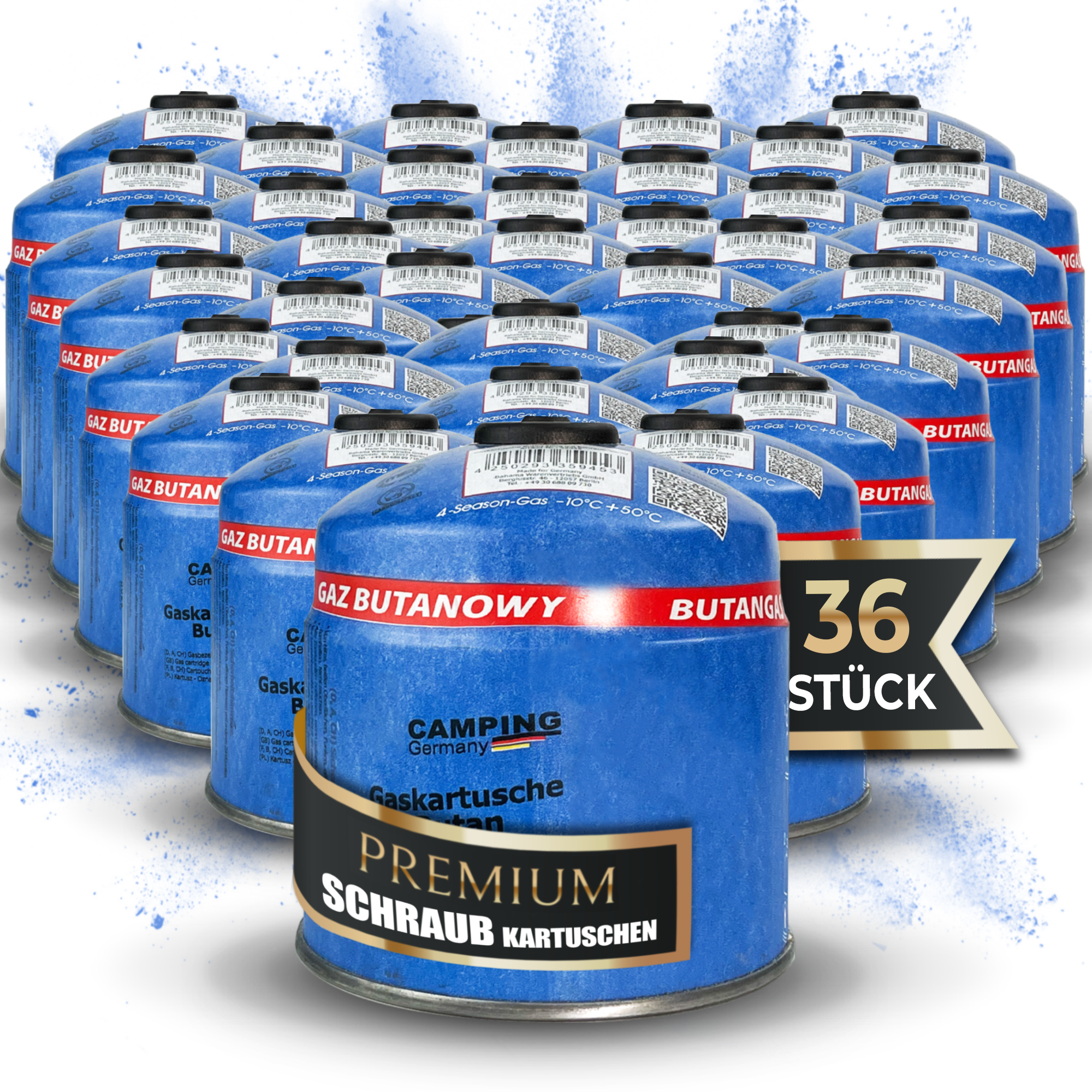 Schraubventil-Gaskartusche 500 g – EN 417, für Grill, Camping & Handwerk